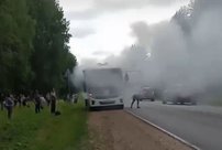 На маршруте Киров – Белая Холуница загорелся рейсовый автобус