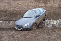 В Афанасьевском районе водительница "Лады Гранты" съехала в кювет