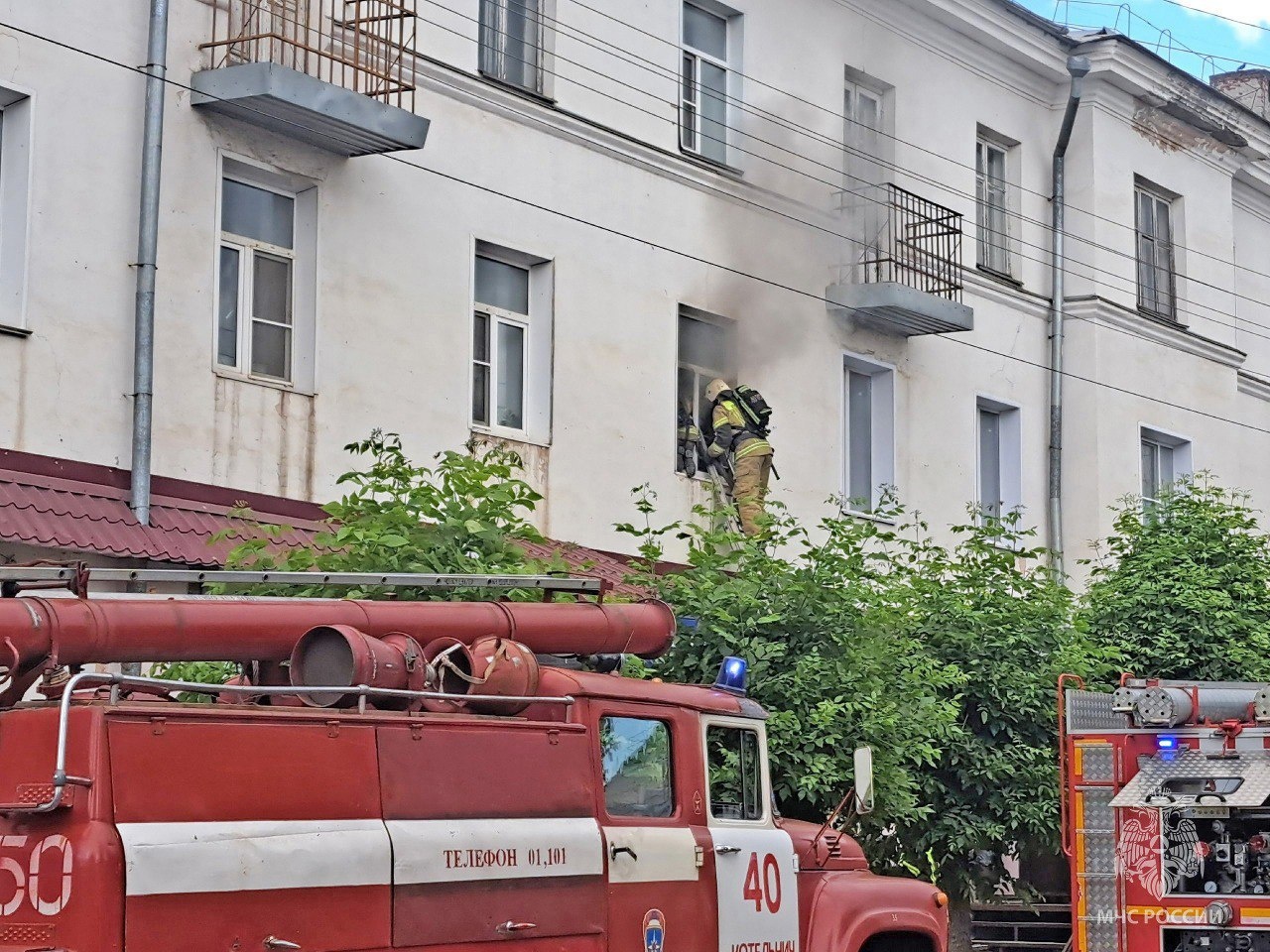 При пожаре в городе Котельнич погиб мужчина