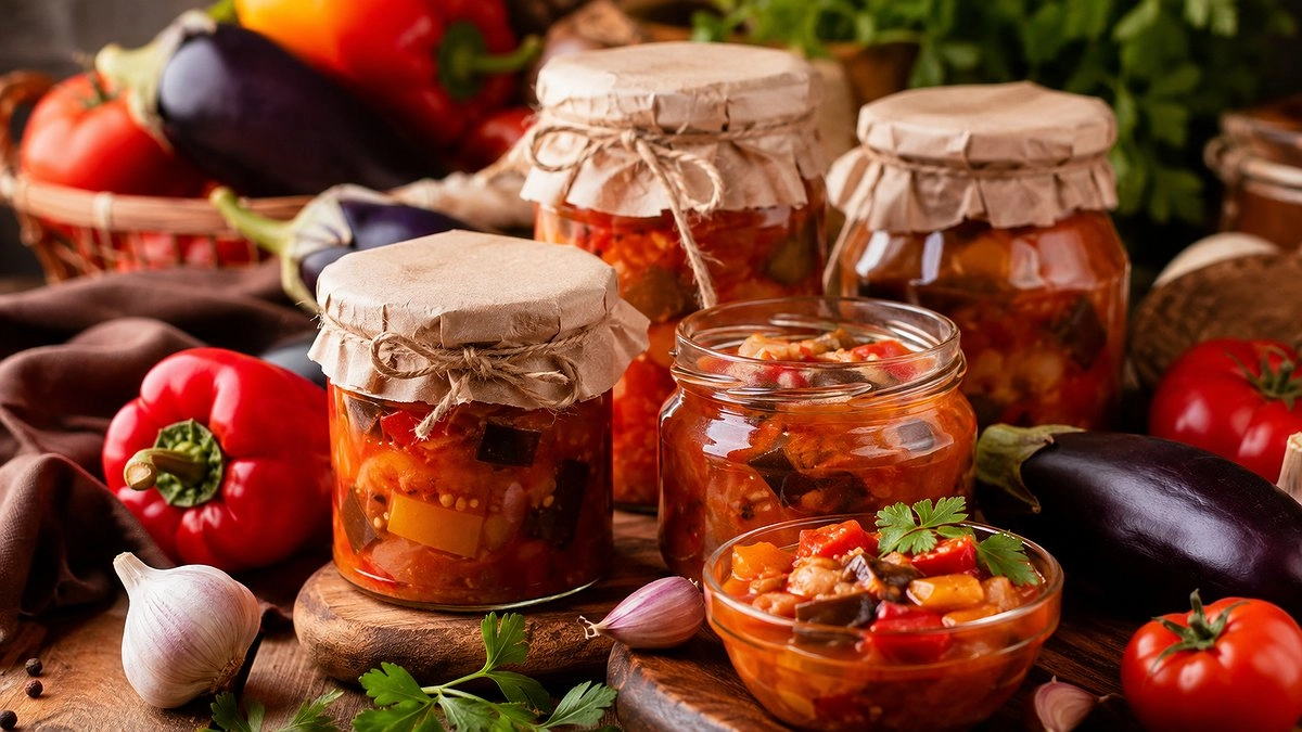 Делаю заготовки на зиму из лечо с баклажанами — вкус такой, что пальчики оближешь: в холода всегда выручает