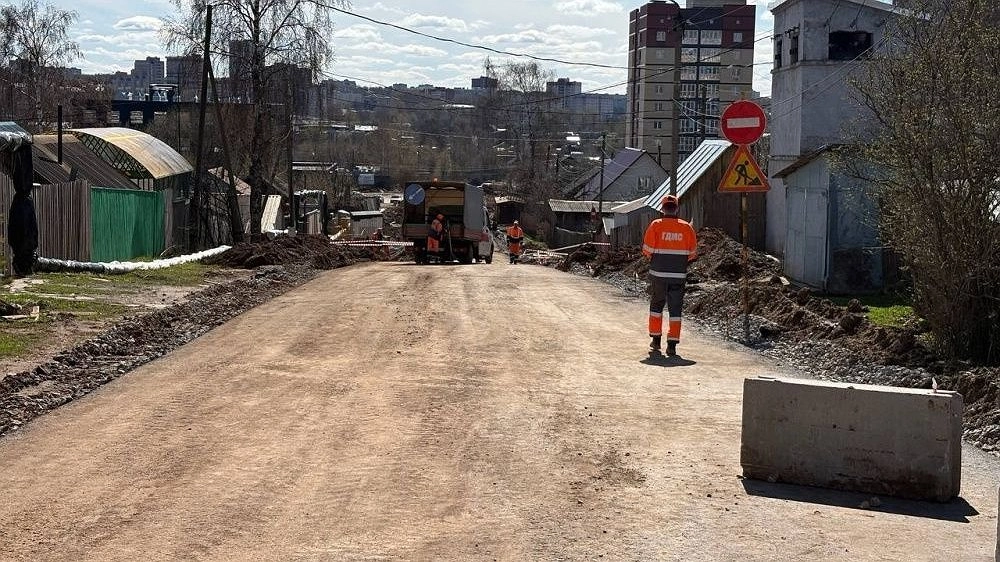 Благоустройство улицы Крупской в Кирове близится к завершению