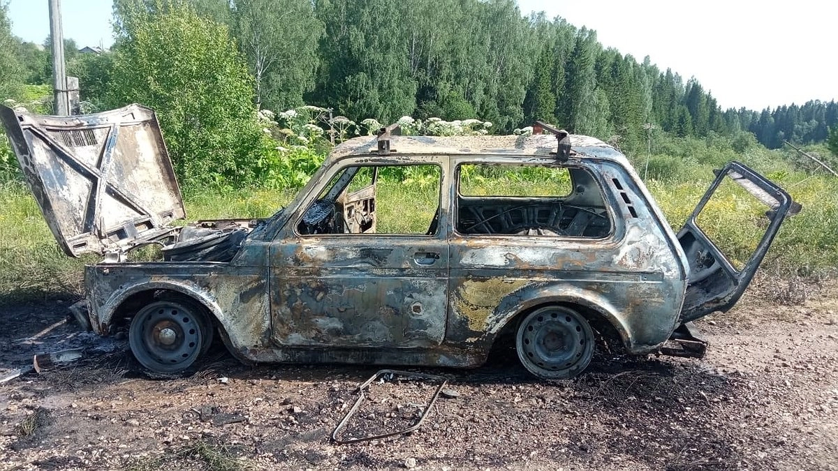 Главная картинка новости: В Сунском районе автомобиль загорелся во время движения