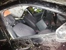 В Кировской области пьяный водитель съехал с дороги, и его машина опрокинулась