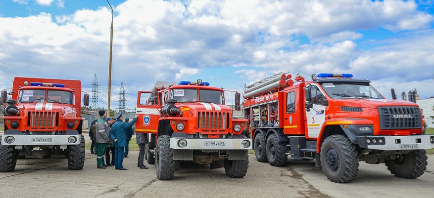 В филиале «КЧХК» прошла выставка пожарно-технического вооружения