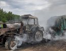 Во время работы в кировских полях вспыхнул трактор