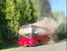 На трассе Орлов — Киров загорелся пассажирский автобус