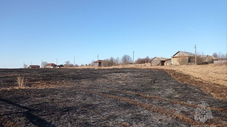 Пожар в Кировской области охватил 10 гектаров и едва не уничтожил деревню