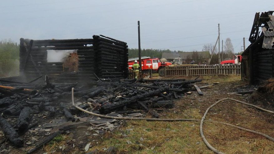 В Кировской области сгорел дом вместе с его хозяином