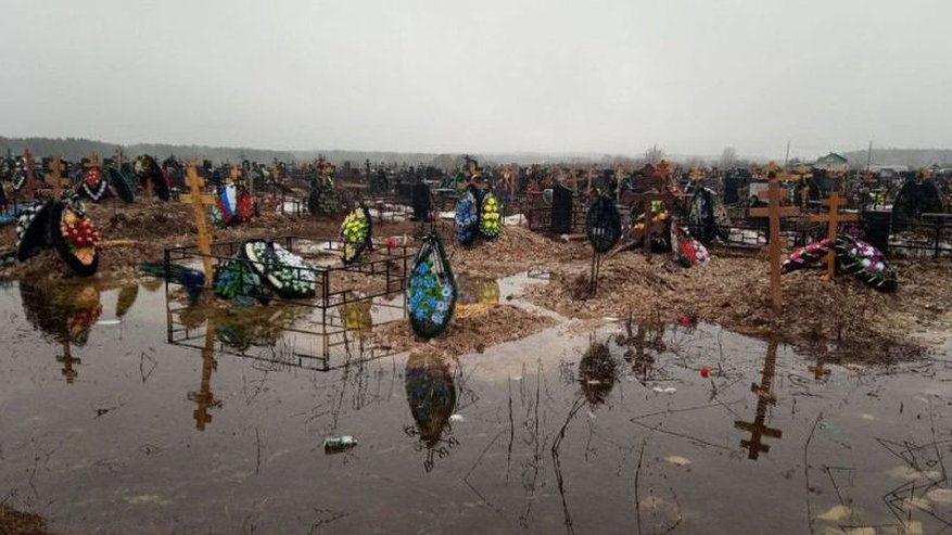 В Кирове затопило Федяковское кладбище