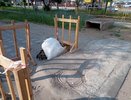 В Кирове на Ломоносова асфальт ушел под землю