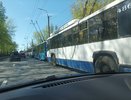 В Кирове на Московской в двух места оборвалась контактная сеть для троллейбусов