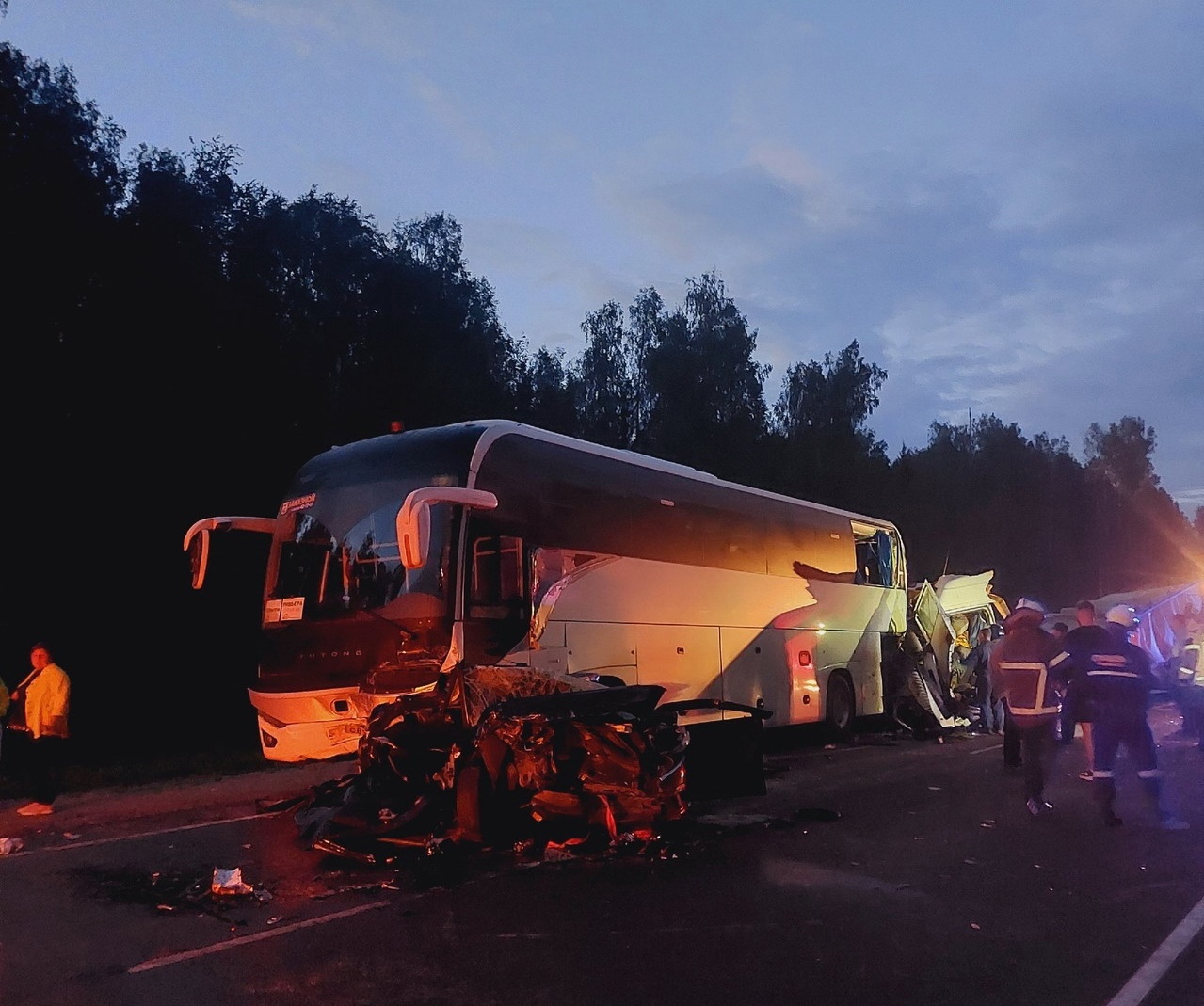 Два кировских автобуса попали в массовое ДТП в Марий Эл