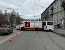В Кирове на Ленина столкнулись автобус и пожарная машина