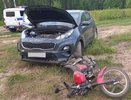 В Кировской области бесправник на мопеде врезался в Kia: есть пострадавшие