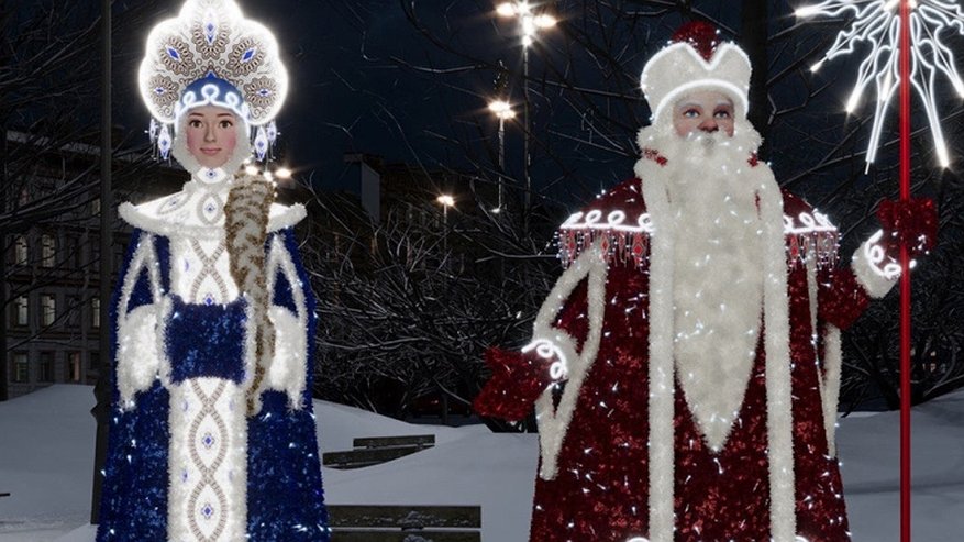 Главная картинка новости: В Слободском к Новому году установят новые фигуры Деда Мороза и Снегурочки