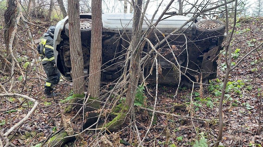 Главная картинка новости: В Лебяжском районе водитель Nissan Note погиб при съезде с дороги, пассажира удалось спасти