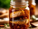 Скумбрия в бутылке, как копченая: просто кладу тушку в бутылку и заливаю маринадом - никакой химии