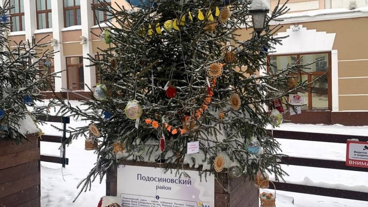 Главная картинка новости: Грибы, сыры и варежки: на Спасской определили победительницу областного фестиваля елок