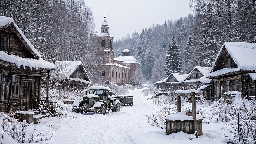 Главная картинка новости: Кладбище автомобилей и нетронутые дома, которые никому не нужны: нашли заброшенную деревню и были в шоке, что там увидели