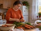 Для моркови делаю «деревянную шубу»: лежит до весны крепкой и сочной — без песка, пакетов и гнили