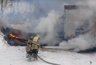 В грандиозном кировском пожаре человек получил сильнейшие ожоги