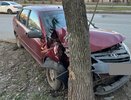 Водитель с пассажиркой на Ладе Гранте влетел в дерево у автовокзала