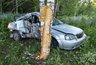 Под Советском водитель на иномарке вылетел с дороги прямо в дерево