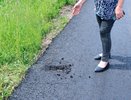 Под Кировом в асфальт закатали люки и траву с мусором