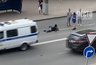 Мотоциклист с переломами не мог встать с дороги: появилось видео ДТП на ул. Щорса