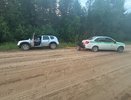 В Кировской области автомобиль с семьей съехал в кювет из-за кузнечика