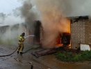 На пожар в гаражном кооперативе съехались десять спасателей в Кировской области