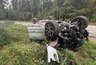 Перевернутую иномарку с женщиной внутри нашли под Слободским